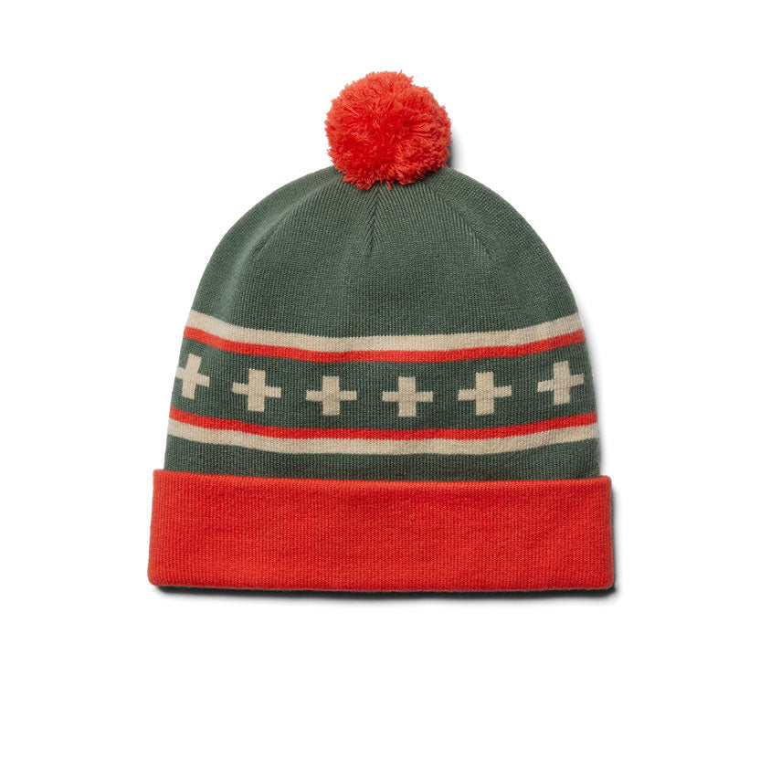 YETI COOLERS POM BEANIE Green/Orange