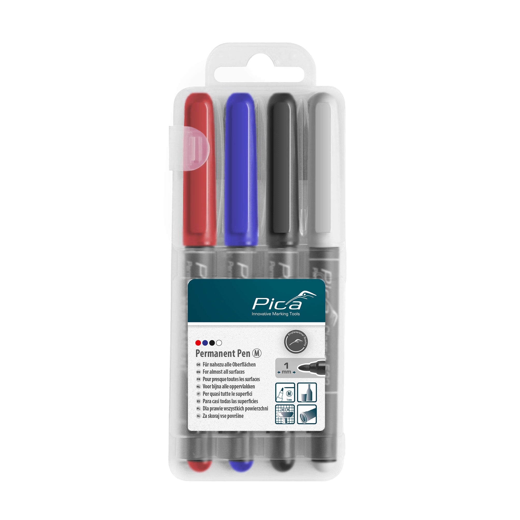 Pica Classic 534 Permanent Pen MEDIUM 4x Pack