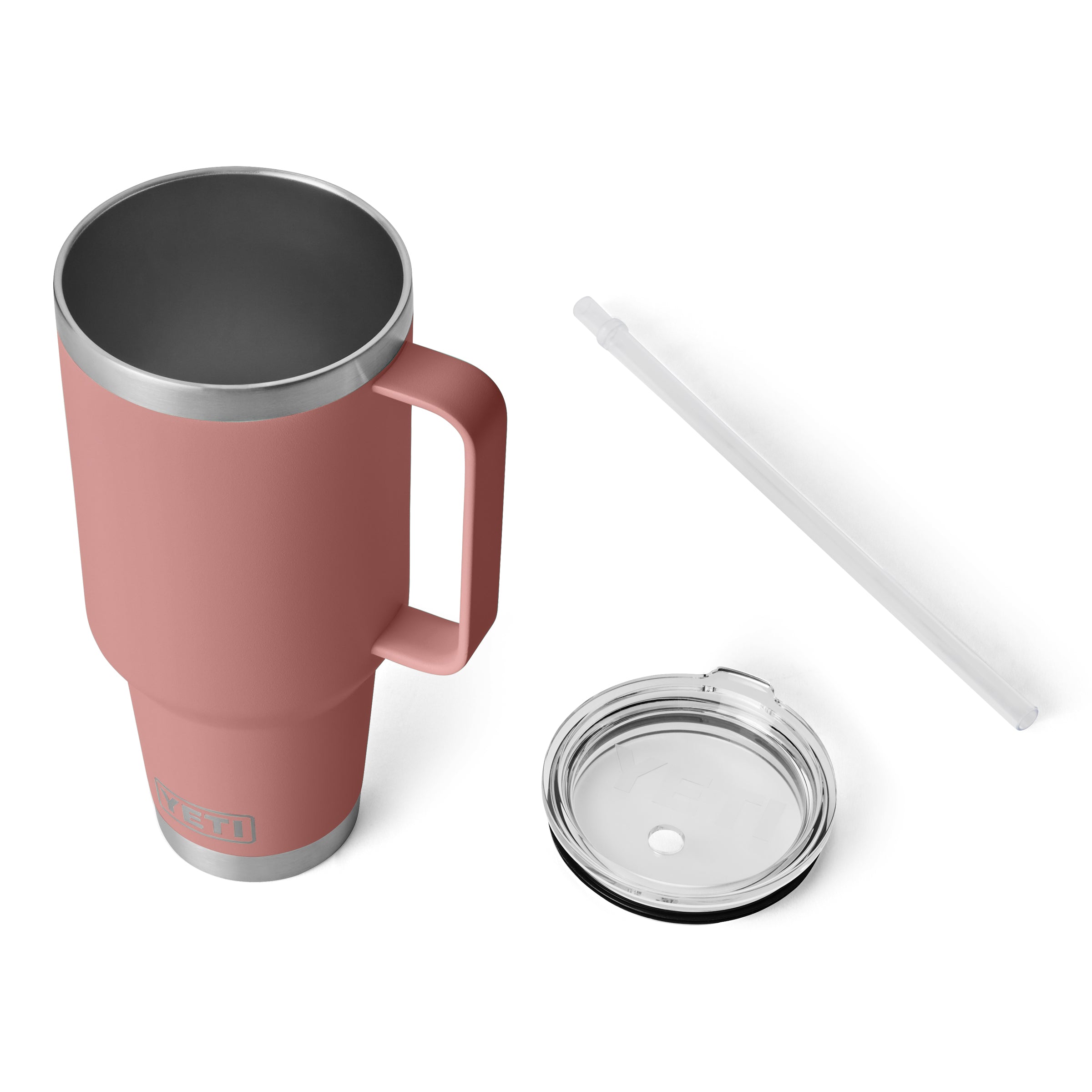 RAMBLER® 42 OZ (1242 ML) STRAW MUG Sandstone Pink