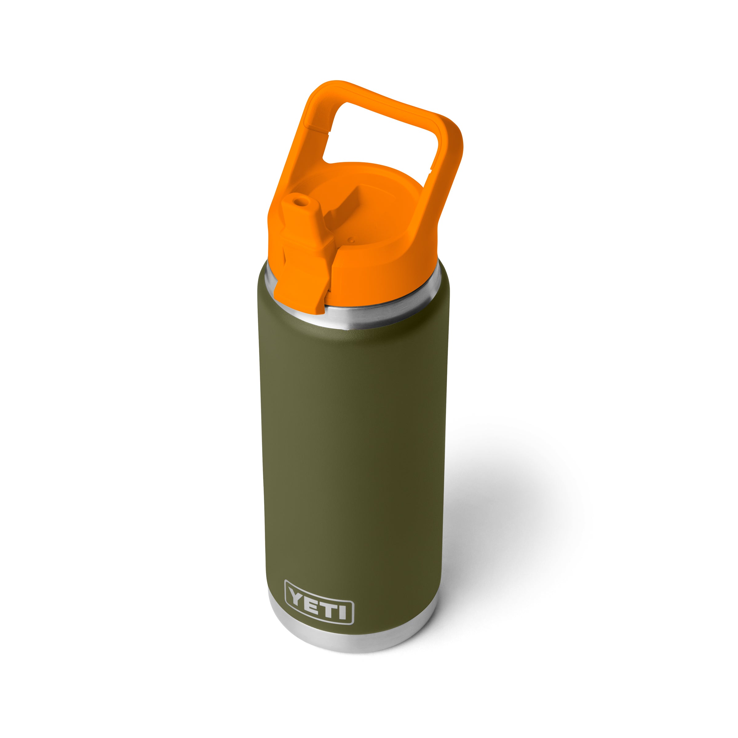 RAMBLER® 26 OZ (739 ML) BOTTLE WITH STRAW CAP Olive/King Crab