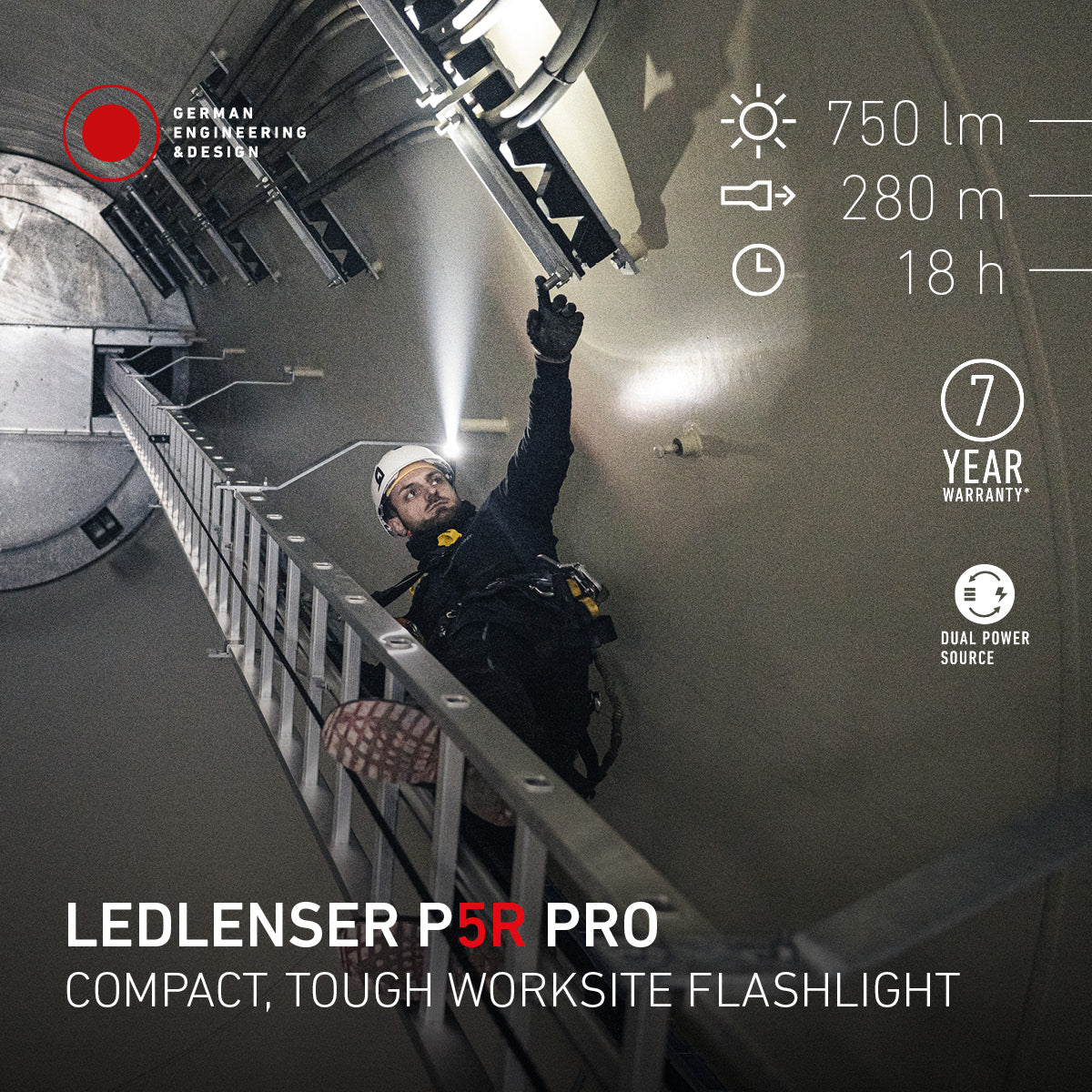 P5R PRO Rechargeable Torch 2025, 750 Lumens