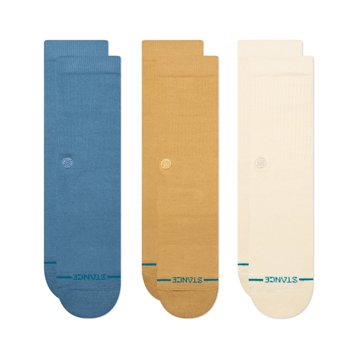 ICON CREW SOCK 3 PACK Cream