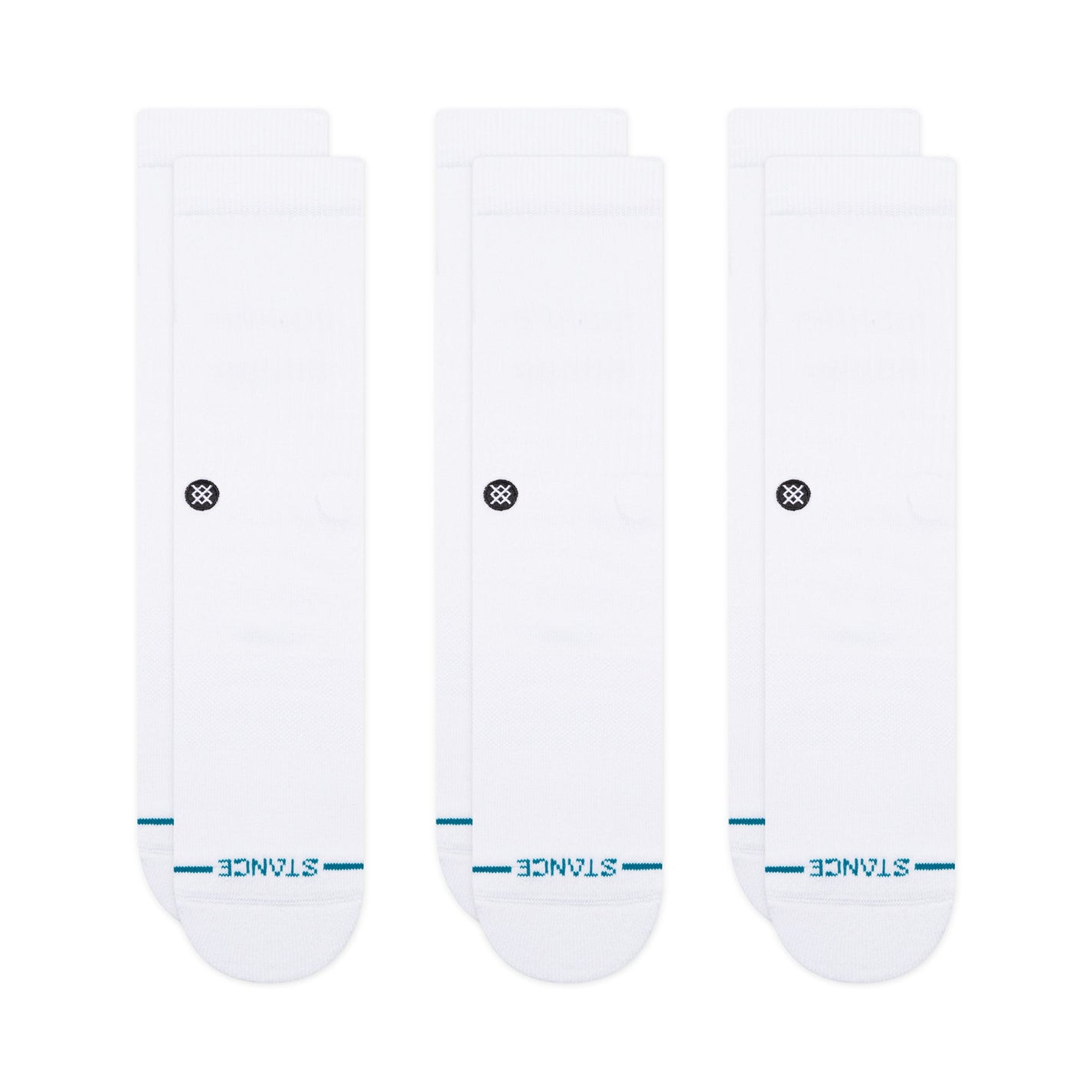 ICON CREW SOCK 3 PACK White