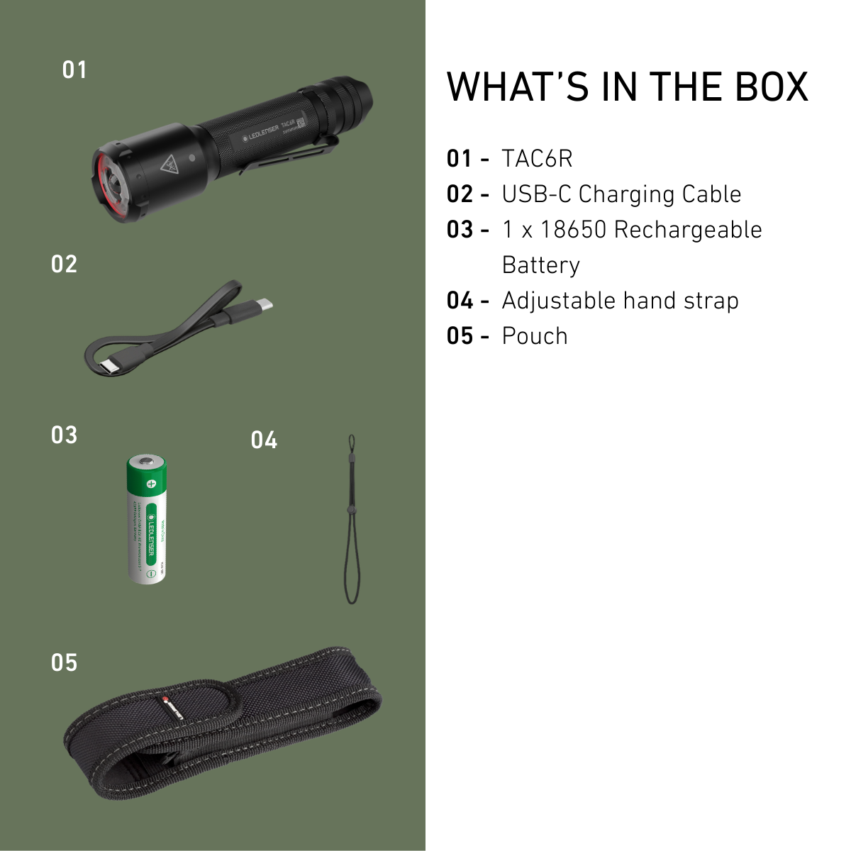 TAC6R Tactical Rechargeable Torch 2026, 2000 Lumens