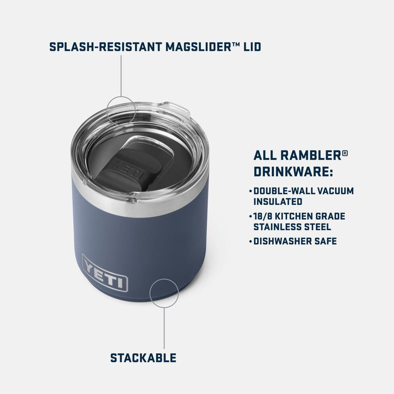 RAMBLER® 10 OZ STACKABLE LOWBALL Black