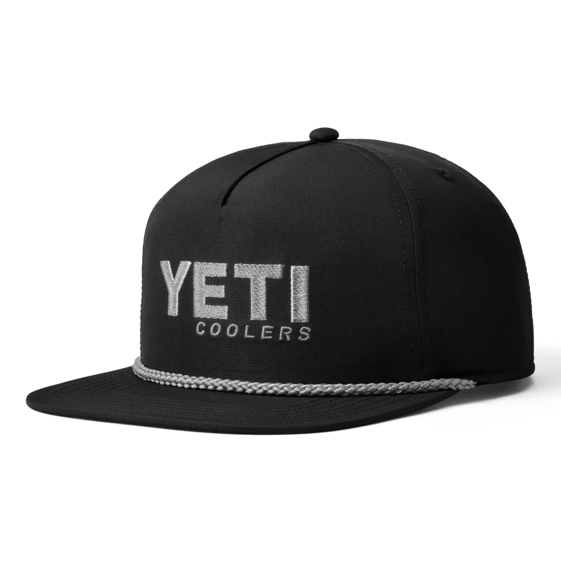 Mid Pro Flat Brim Rope Hat Black