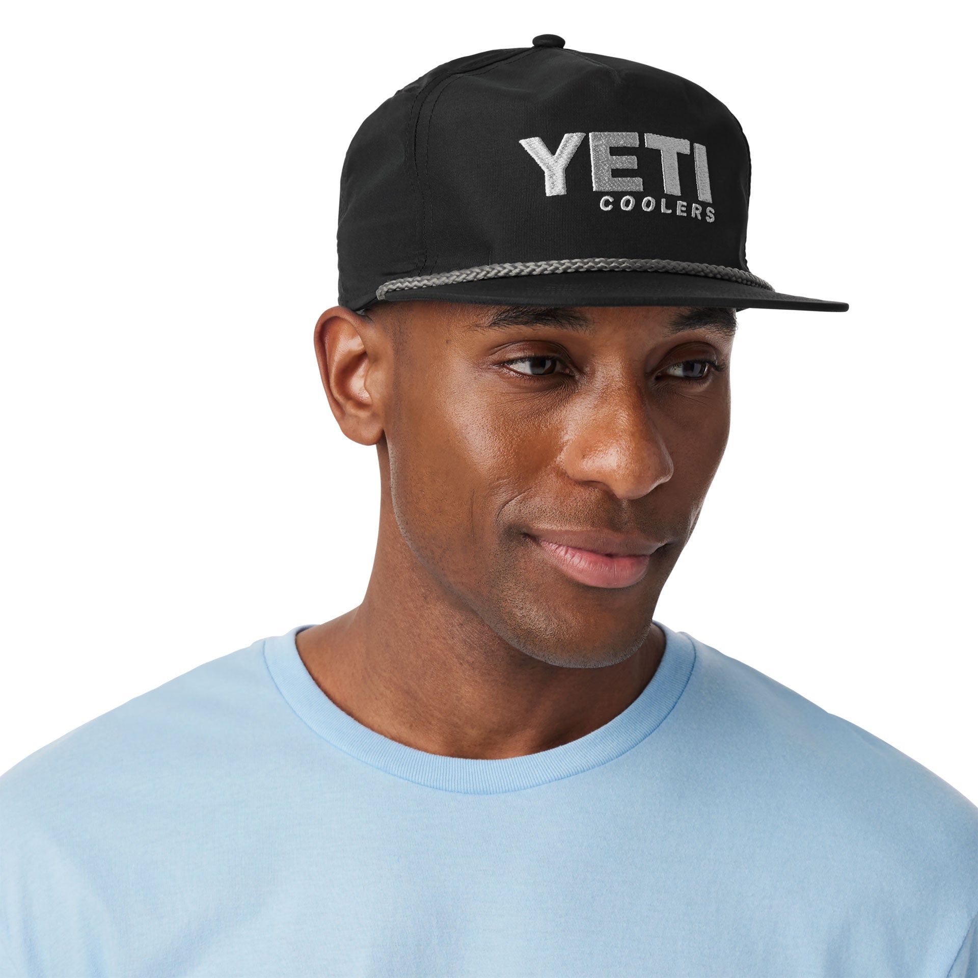 Mid Pro Flat Brim Rope Hat Black