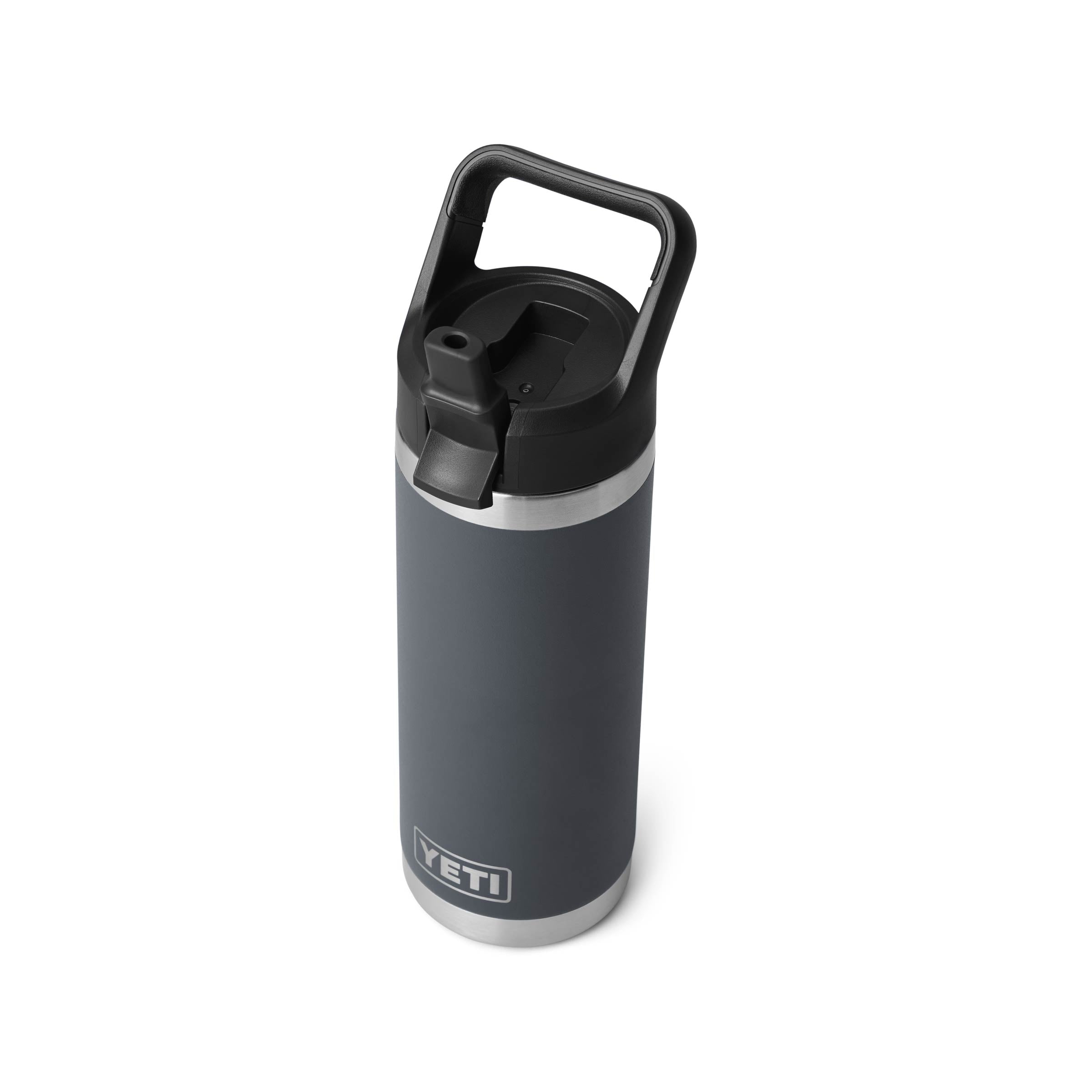 RAMBLER® 18 OZ (532 ML) BOTTLE WITH STRAW CAP Charcoal