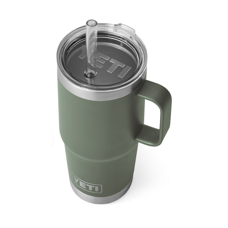 RAMBLER® 25 OZ (710 ML) STRAW MUG Camp Green