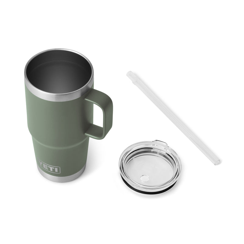 RAMBLER® 25 OZ (710 ML) STRAW MUG Camp Green