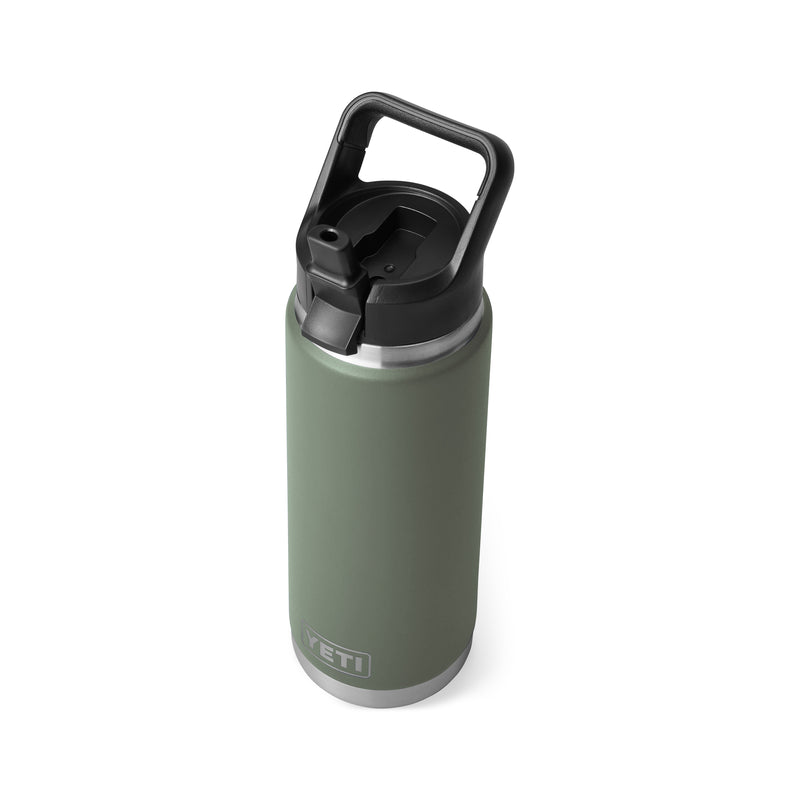 RAMBLER® 26 OZ (739 ML) BOTTLE WITH STRAW CAP Camp Green