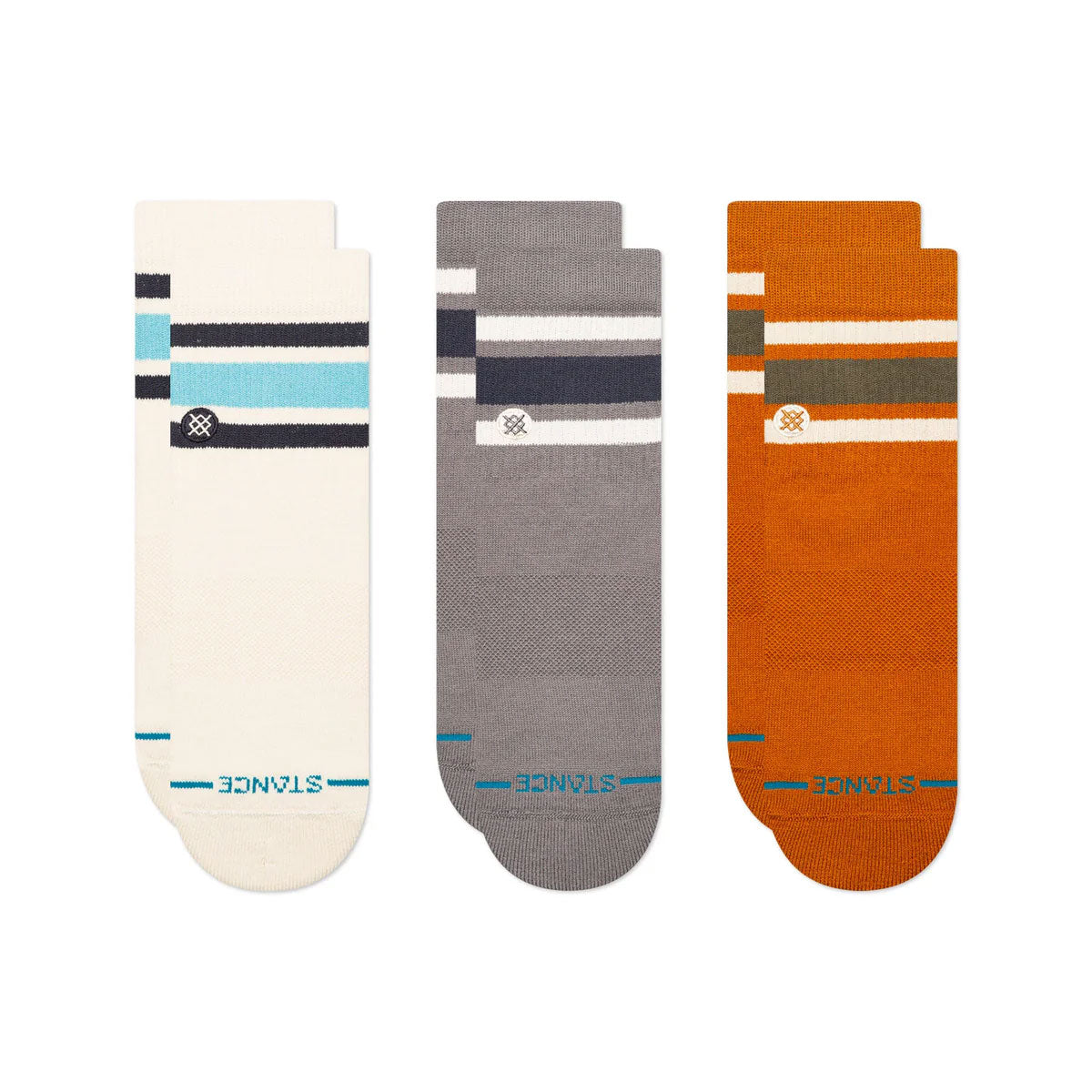 BOYD QUARTER SOCK 3 PACK Ivory