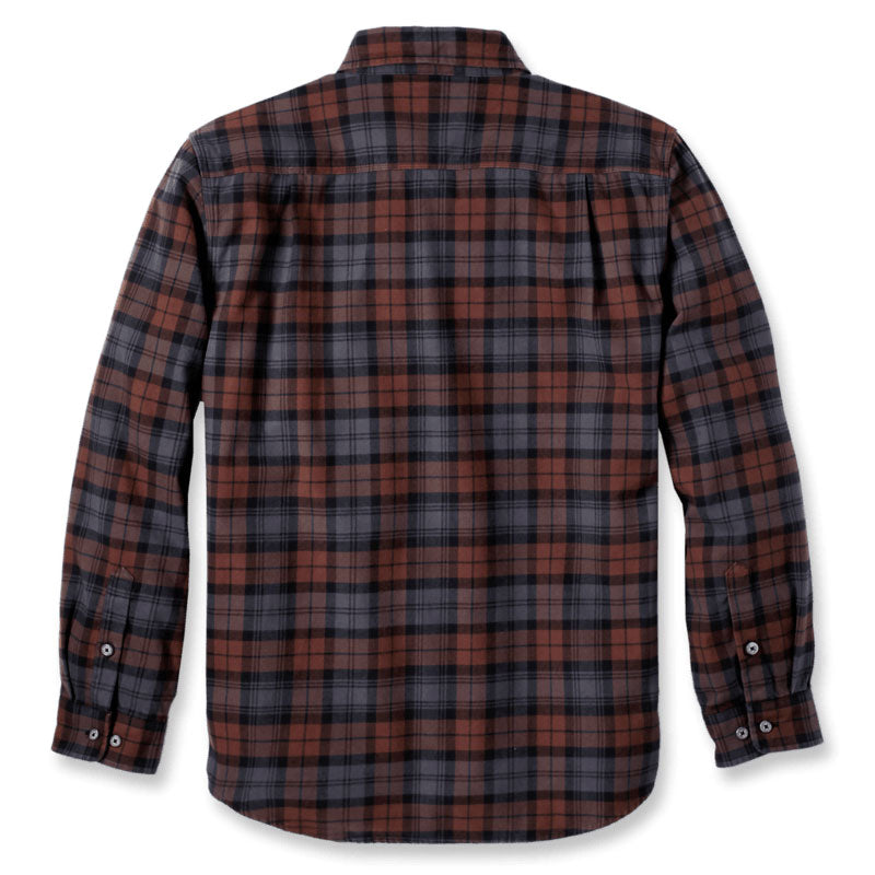 LOOSE FIT HEAVYWEIGHT PLAID FLANNEL SHIRT Mocha