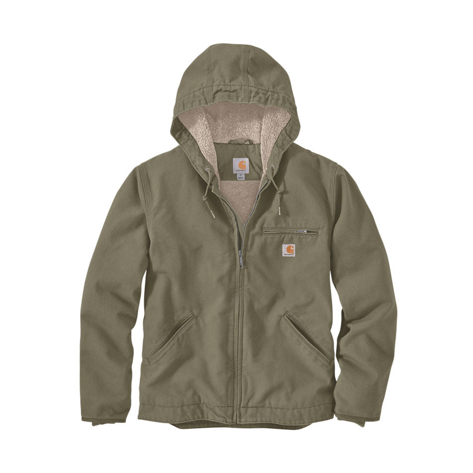 SIERRA WASHED DUCK SHERPA-LINED JACKET Burnt Olive