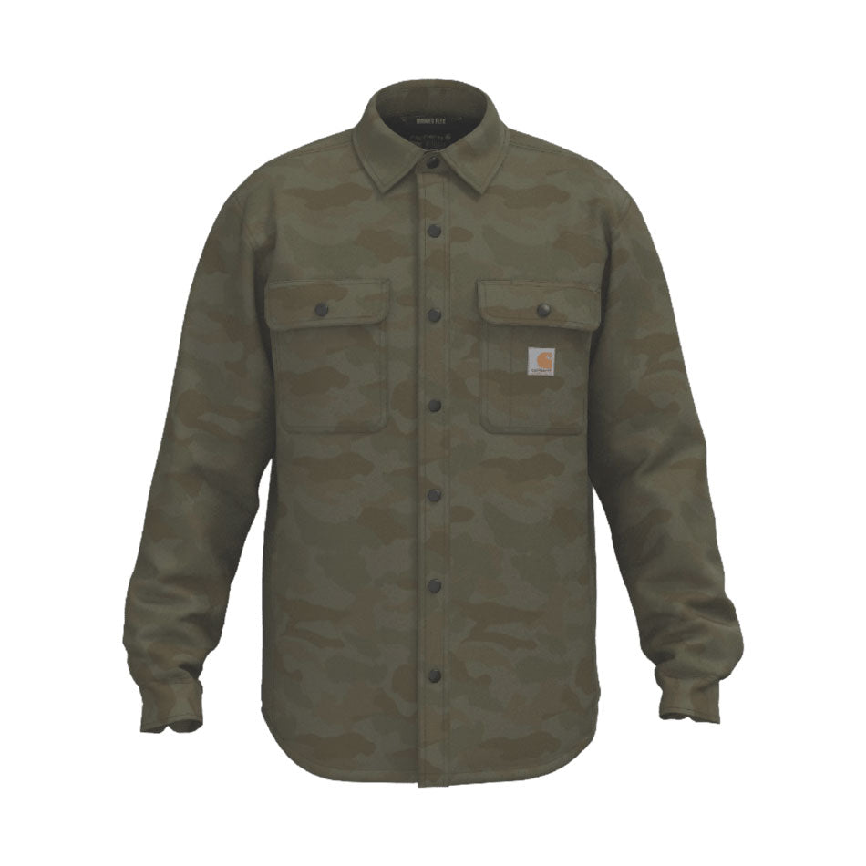 WINDHAM CANVAS FLEECE LINED SHIRT JACKET Army Green Camo
