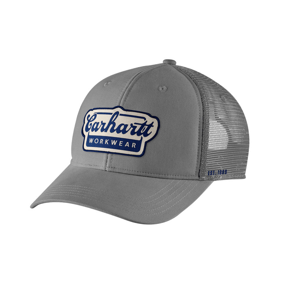 TWILL MESH BACK SCRIPT PATCH 110 Steel