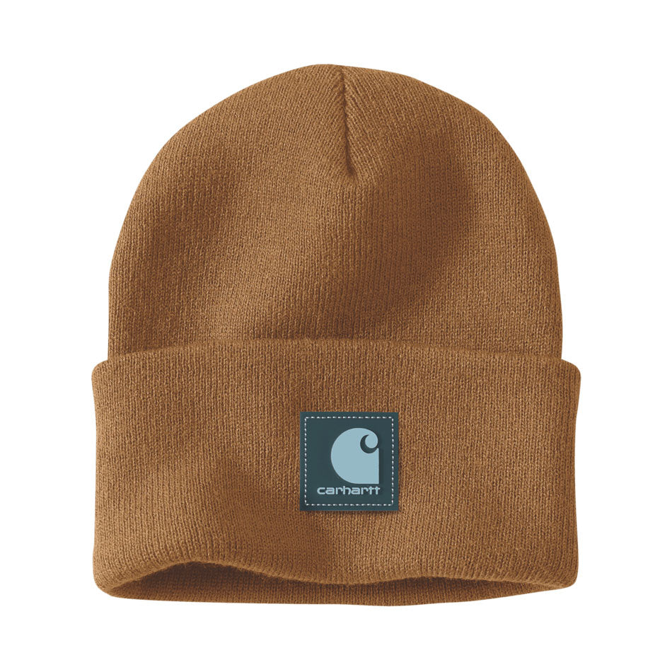 RUBBER PATCH WATCH HAT Carhartt Brown/Dark Harbor Teal