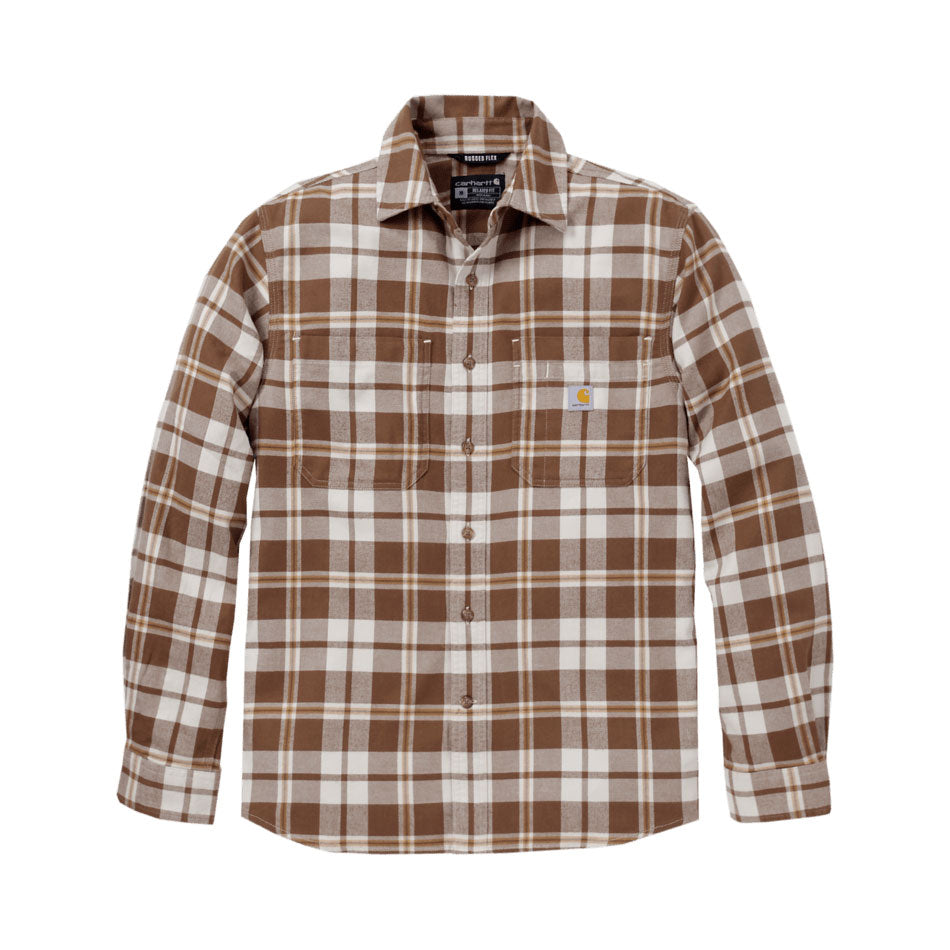 HAMILTON LONG-SLEEVE PLAID FLANNEL SHIRT Carhartt Brown