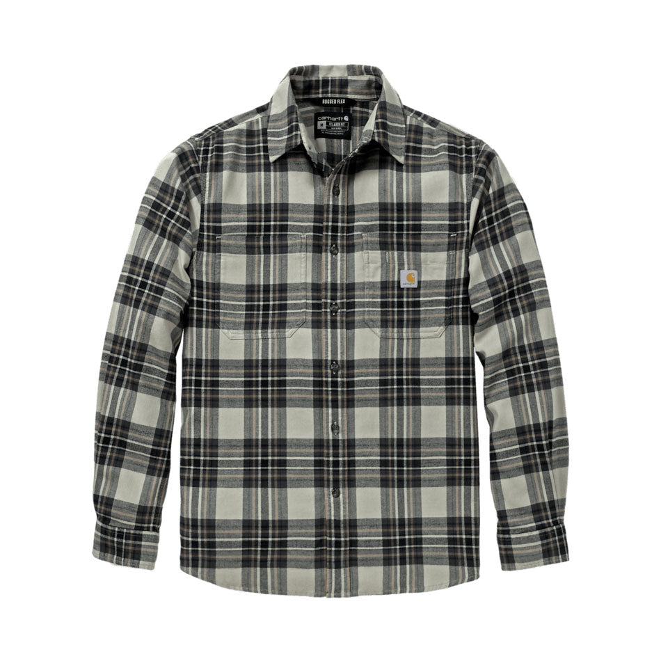 HAMILTON LONG-SLEEVE PLAID FLANNEL SHIRT Faded Fatigue