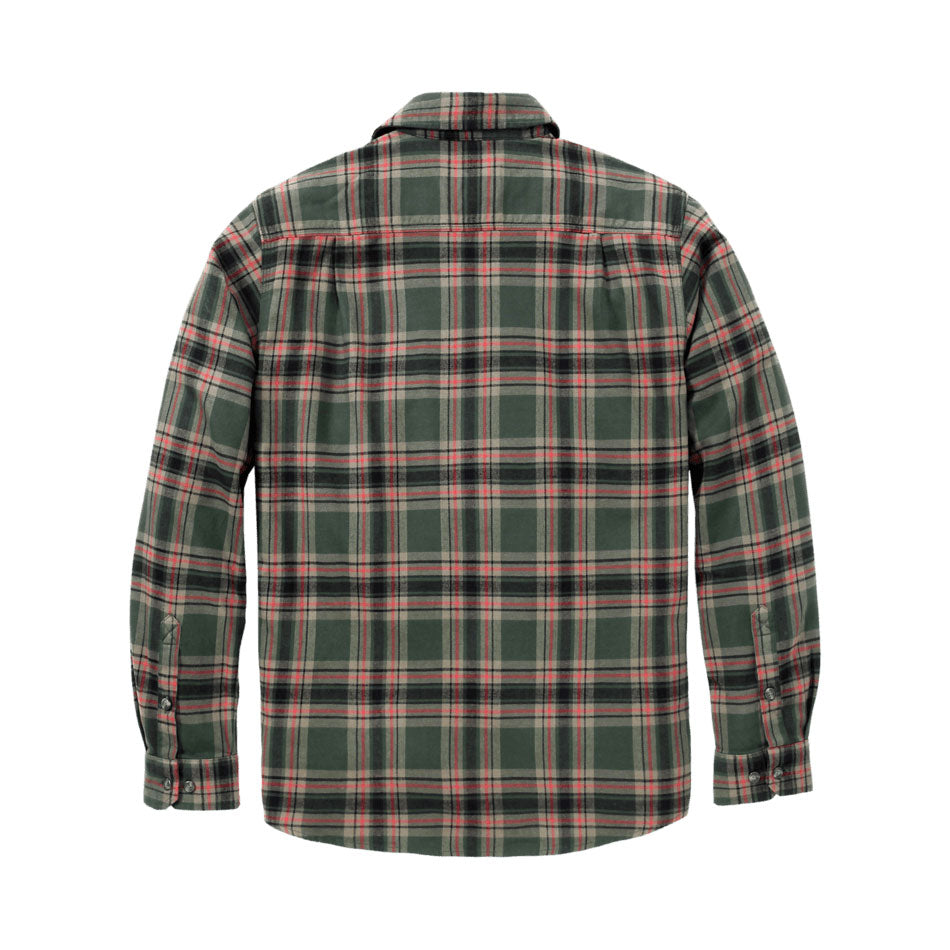 HAMILTON LONG-SLEEVE PLAID FLANNEL SHIRT Forestry Green/Amber Terrain