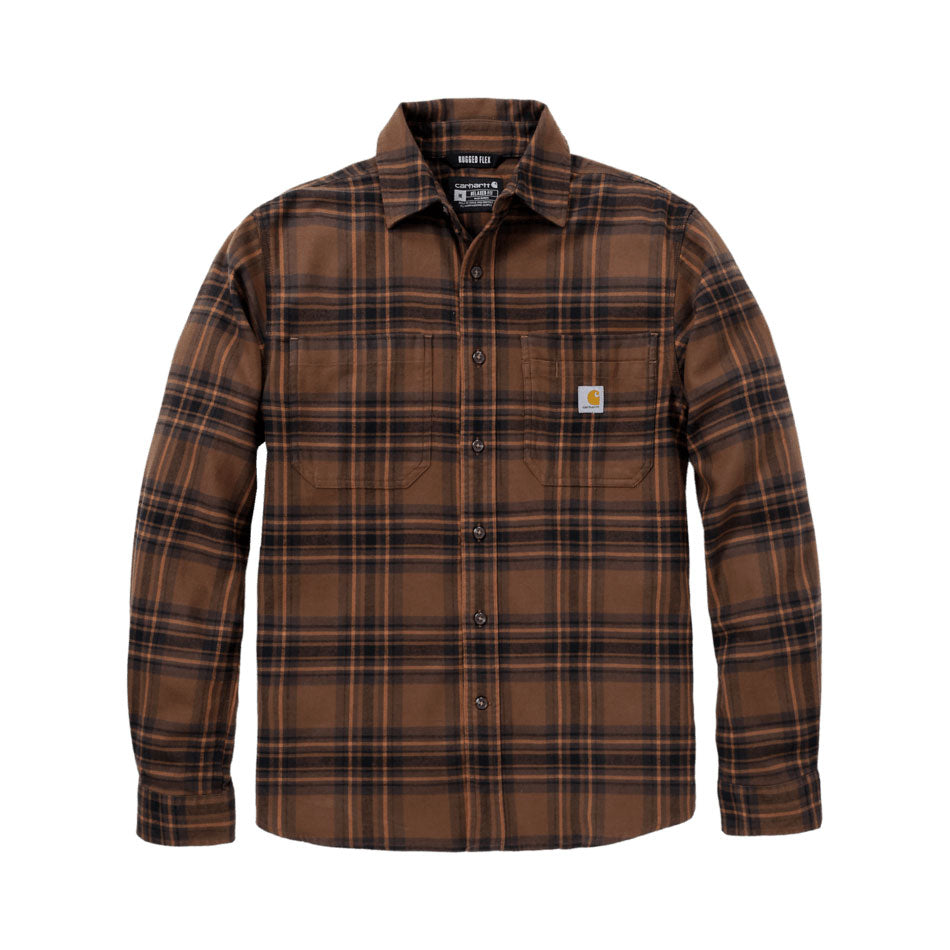 HAMILTON LONG-SLEEVE PLAID FLANNEL SHIRT Red Duck