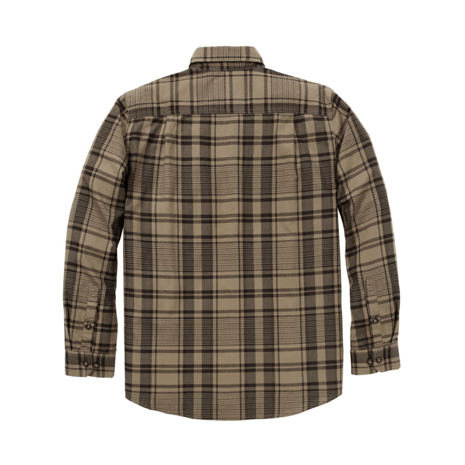 FORT LOOSE LONG SLEEVE PLAID SHIRT Dark Clove