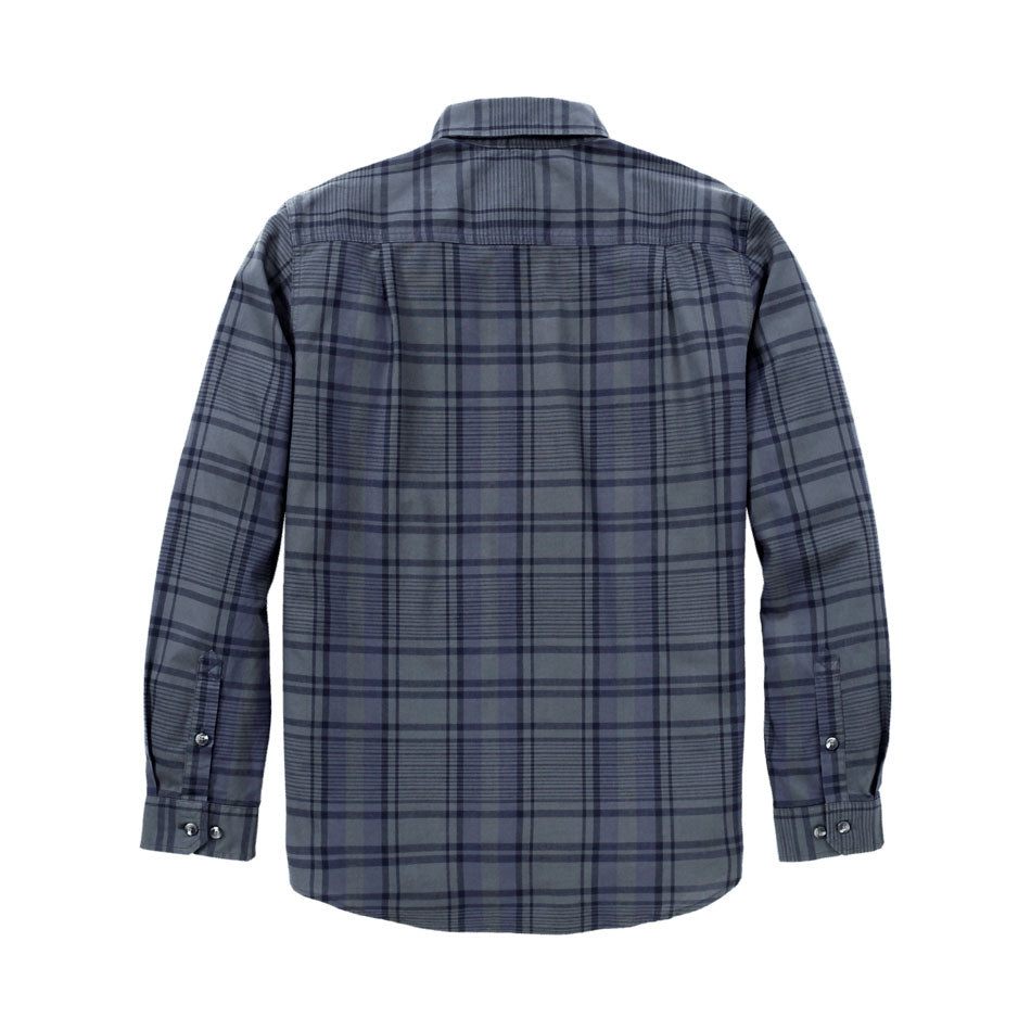 FORT LOOSE LONG SLEEVE PLAID SHIRT Navy/Deep Smoke Blue