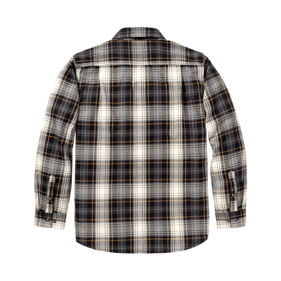 HUBBARD LOOSE FIT HEAVYWEIGHT FLANNEL SHIRT Black