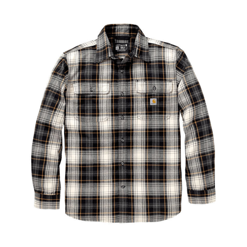 HUBBARD LOOSE FIT HEAVYWEIGHT FLANNEL SHIRT Black