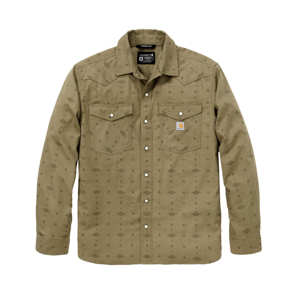 MONTANA LONG SLEEVE PLAID SHIRT Night Fatigue Geo Print