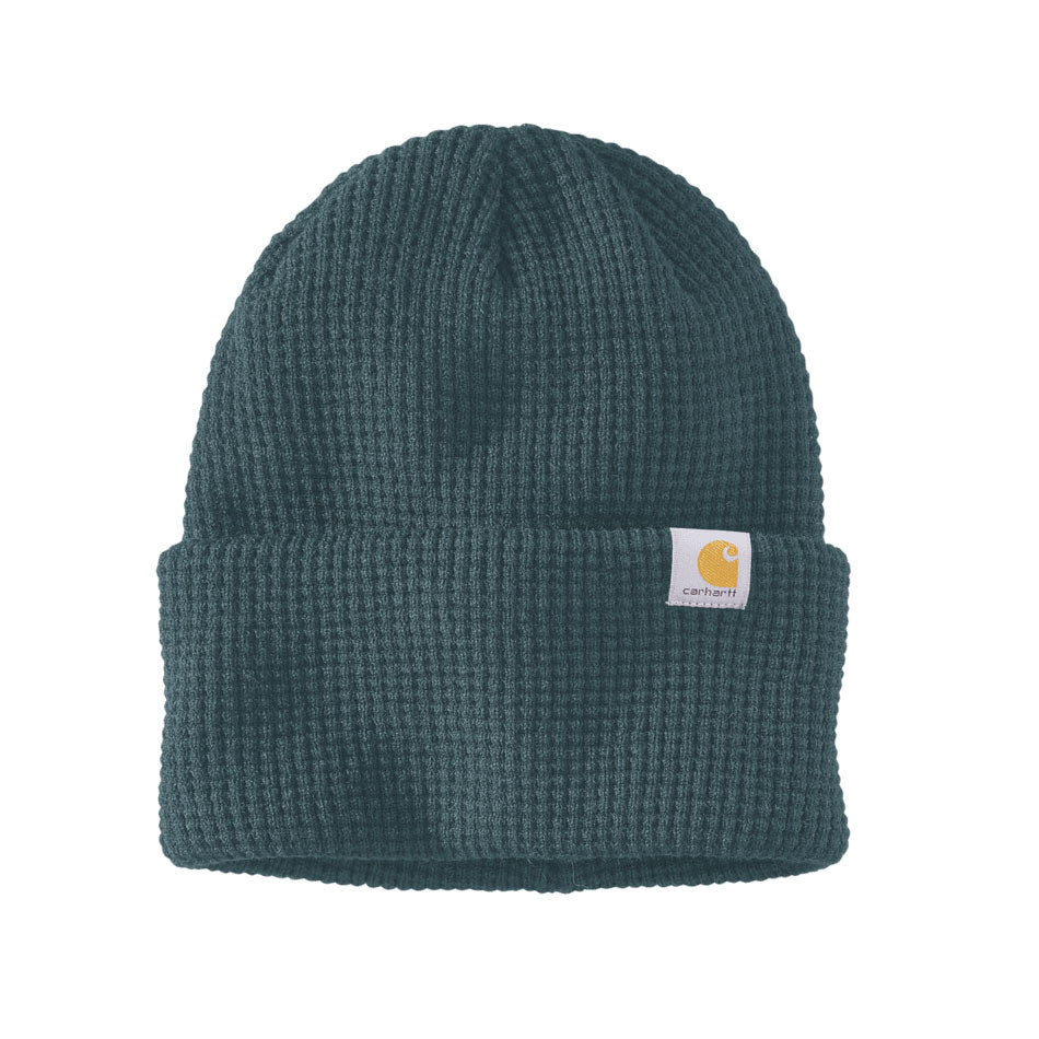 WAFFLE CUFFED BEANIE Dark Harbor Teal