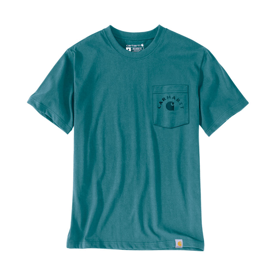 LIGHTWEIGHT WORK GRAPHIC POCKET T-SHIRT Transformative Teal