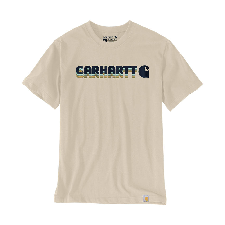 LIGHTWEIGHT LAYERED LOGO GRAPHIC T-SHIRT Oat Milk