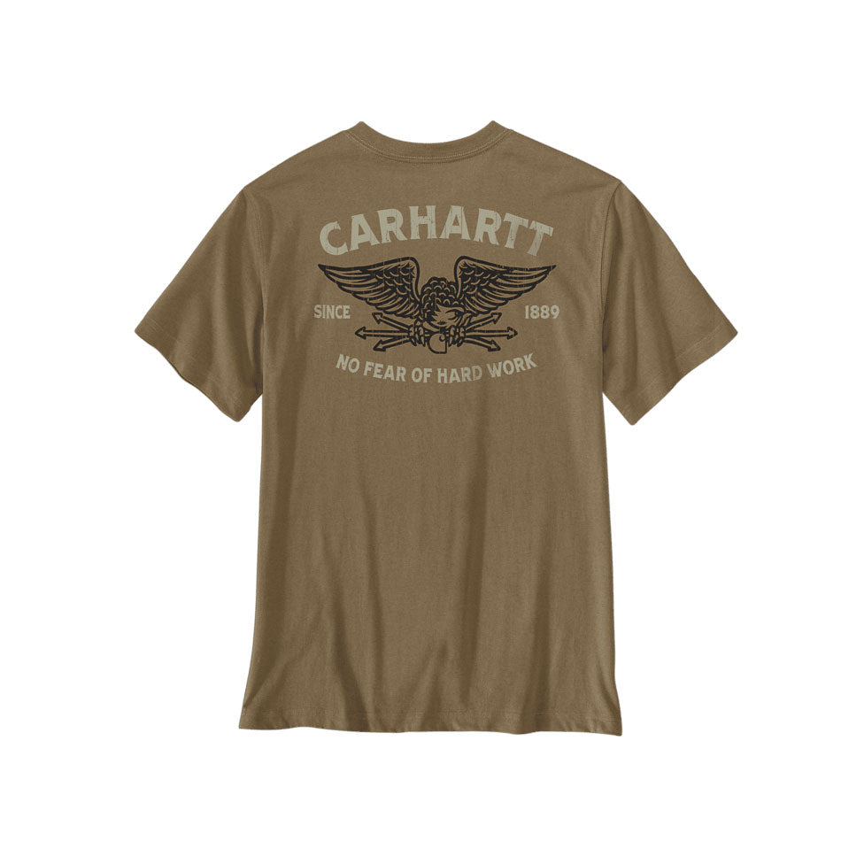 LIGHTWEIGHT IRVINE HARDWORK EAGLE T-SHIRT Night Fatigue Heather