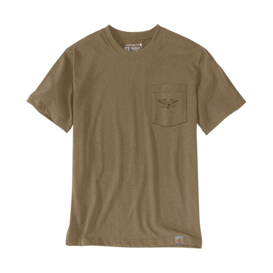 LIGHTWEIGHT IRVINE HARDWORK EAGLE T-SHIRT Night Fatigue Heather