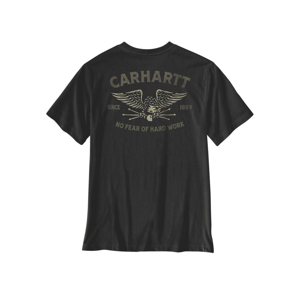 LIGHTWEIGHT IRVINE HARDWORK EAGLE T-SHIRT Black