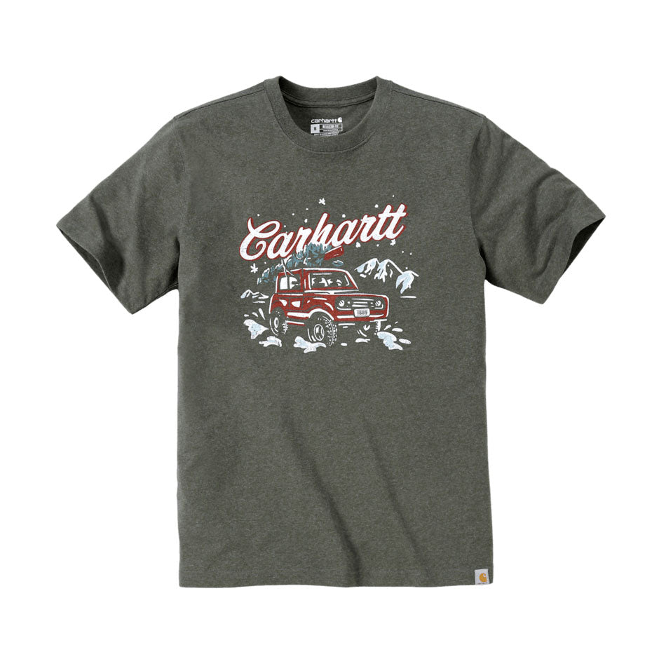 MIDWEIGHT DEARBORN HOLIDAY T-SHIRT Basil Heather