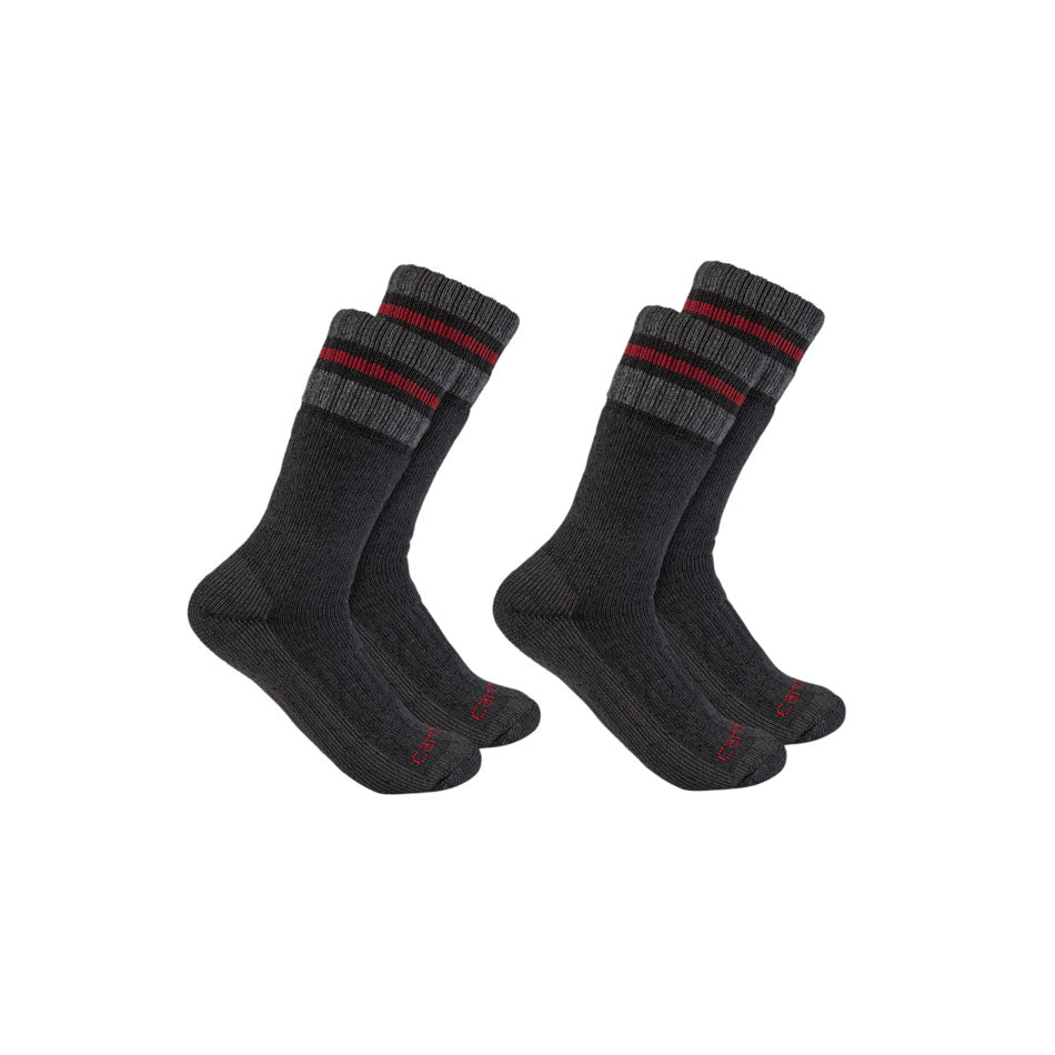 MEN'S HEAVYWEIGHT BOOT SOCK Black * 2-Pack