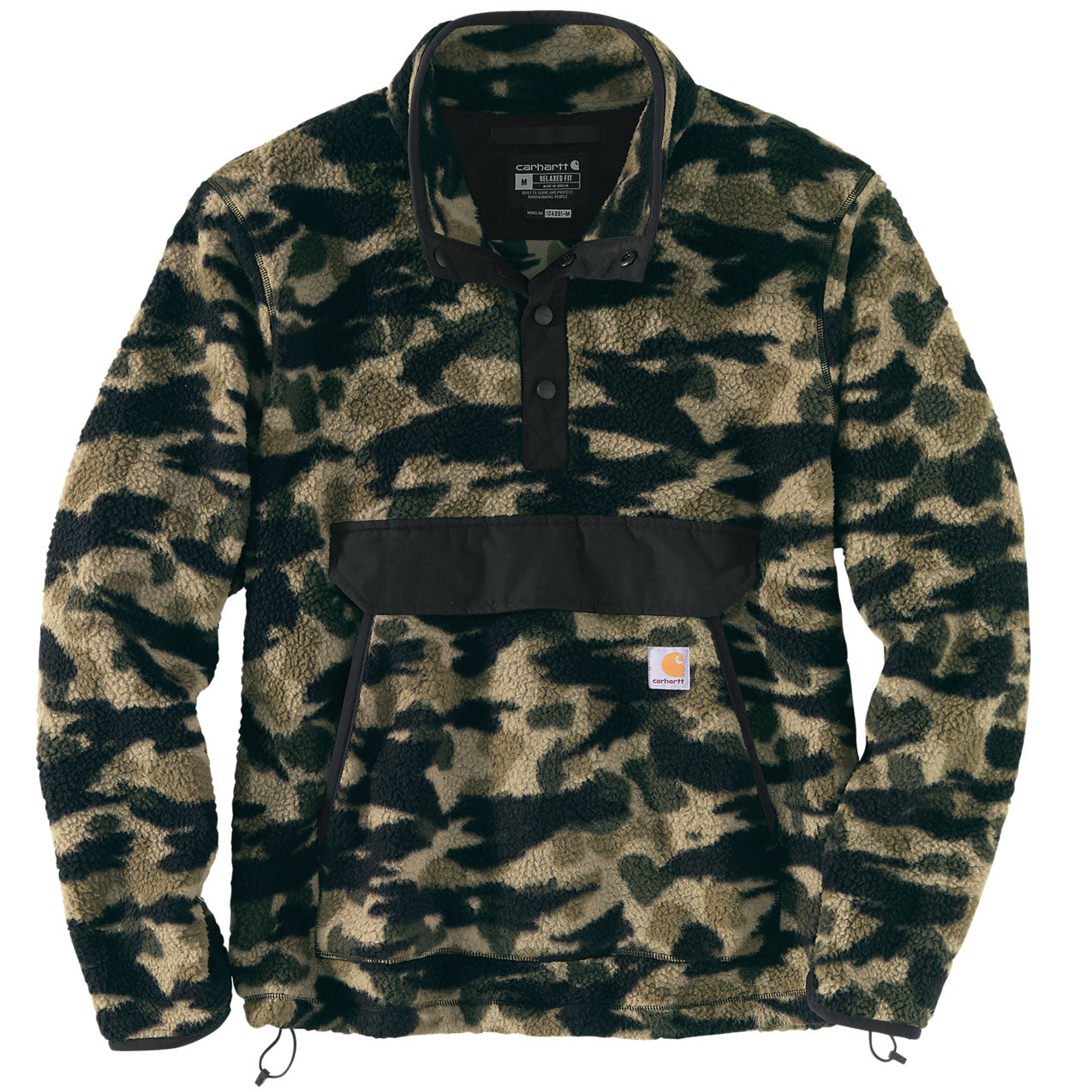 RELAXED FIT FLEECE PULLOVER Duck Camo