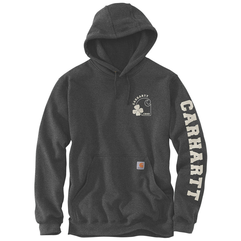 SHAMROCK MIDWEIGHT SLEEVE GRAPHIC HOODIE Carbon Heather