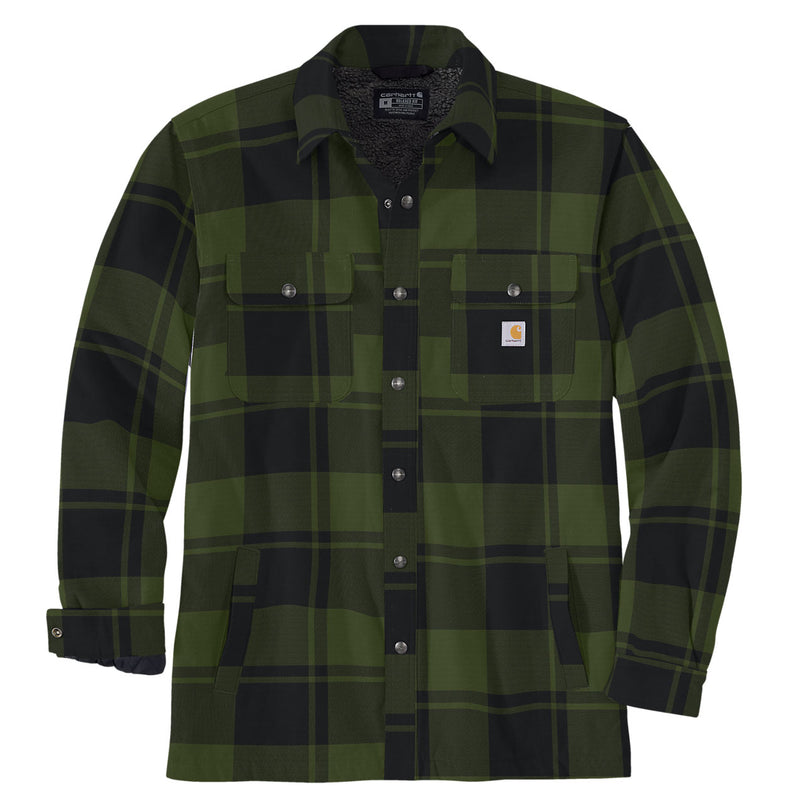 HEAVYWEIGHT FLANNEL SHERPA-LINED SHIRT JAC Chive