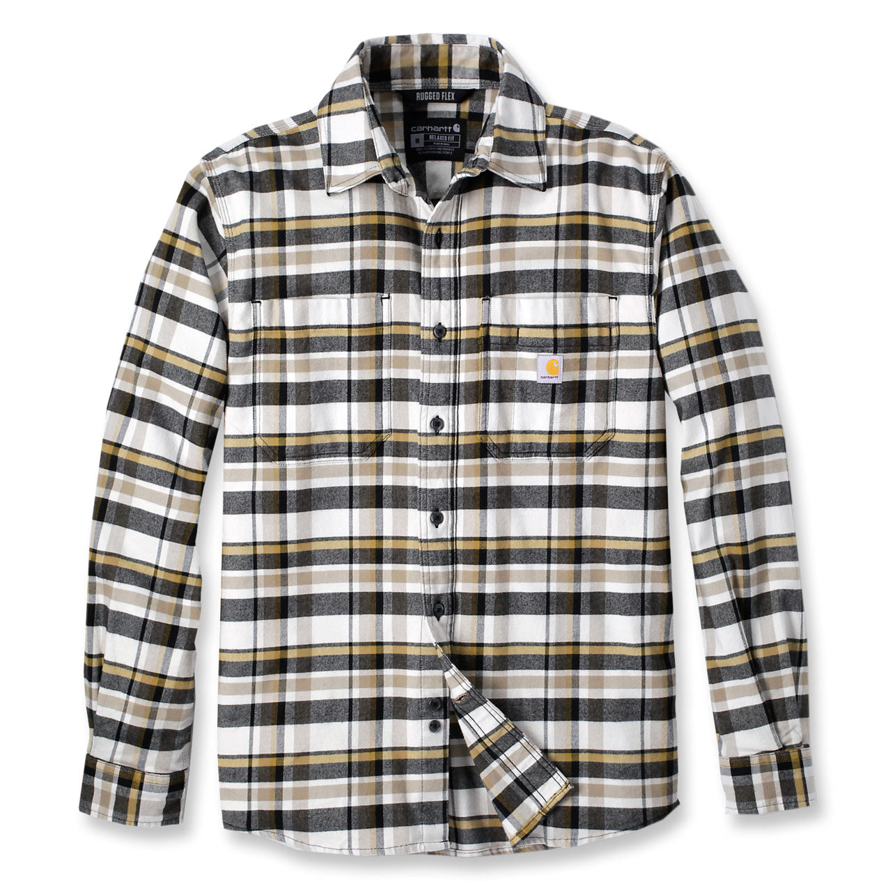 LONG-SLEEVE PLAID FLANNEL SHIRT Malt