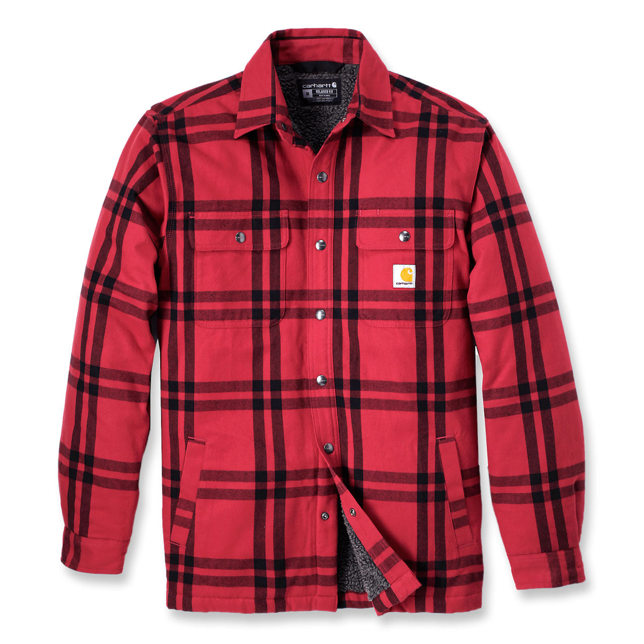 HEAVYWEIGHT FLANNEL SHERPA-LINED SHIRT JAC Crabapple