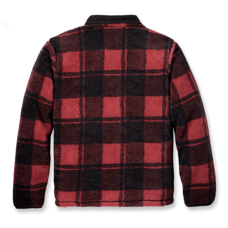 LOOSE FIT FLEECE PULLOVER Crabapple/Black Plaid