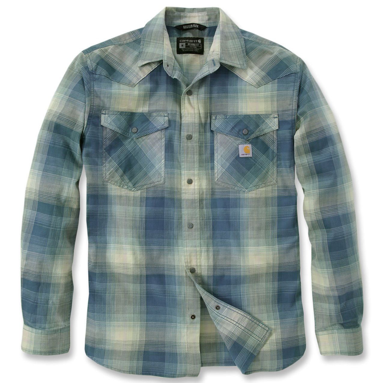 MONTANA LONG SLEEVE PLAID SHIRT Storm Blue