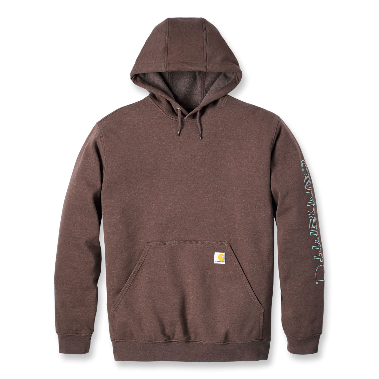 MIDWEIGHT SLEEVE LOGO HOODIE Mocha Heather