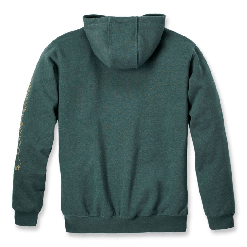 MIDWEIGHT SLEEVE LOGO HOODIE Frosted Balsam Heather