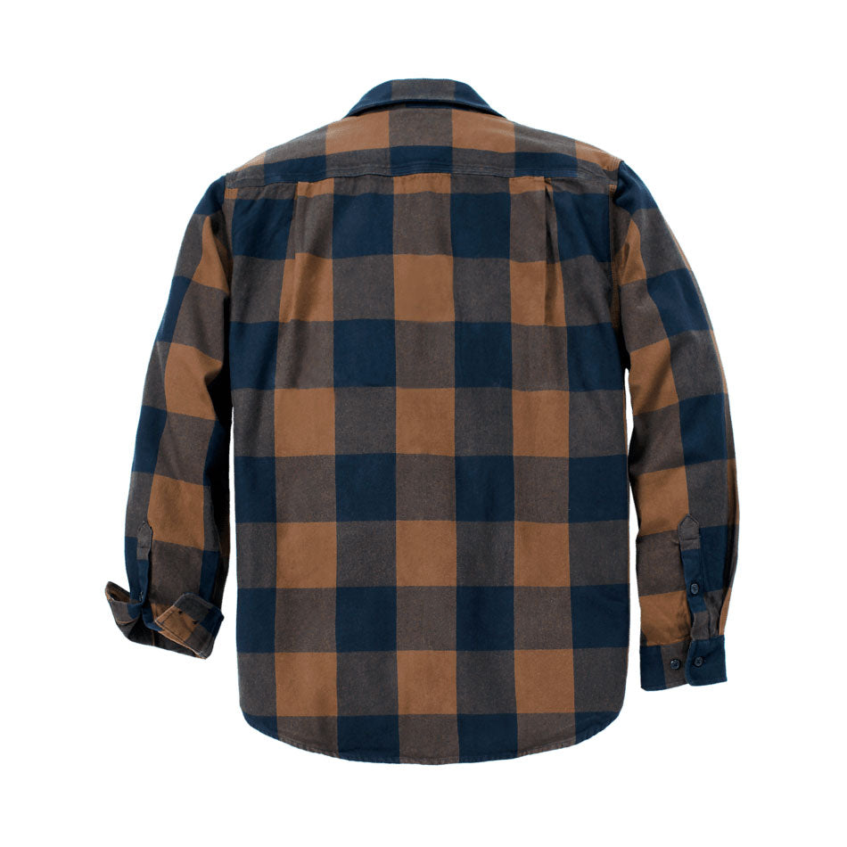 LOOSE FIT HEAVYWEIGHT PLAID FLANNEL SHIRT Red Duck
