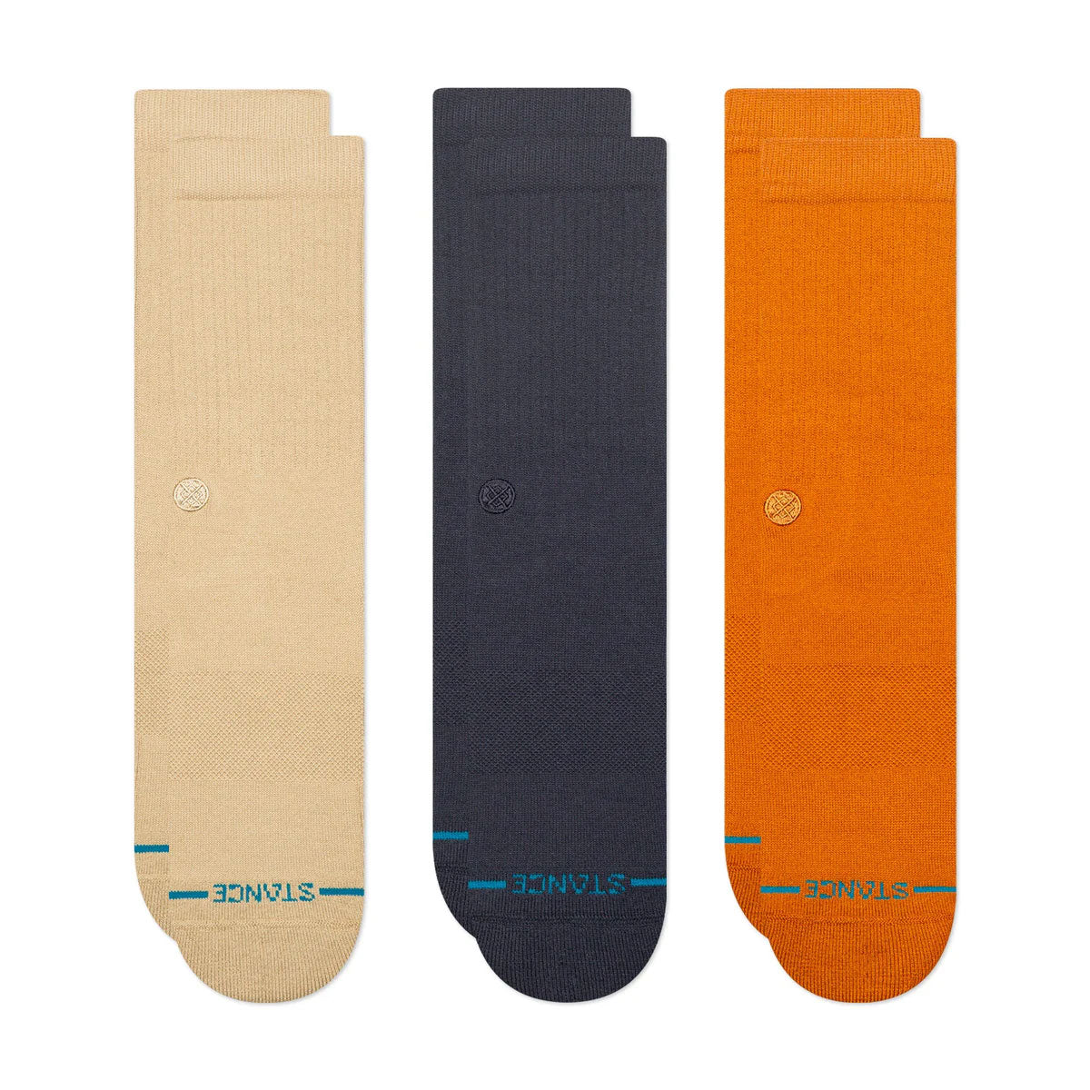 ICON CREW SOCK 3 PACK Sand