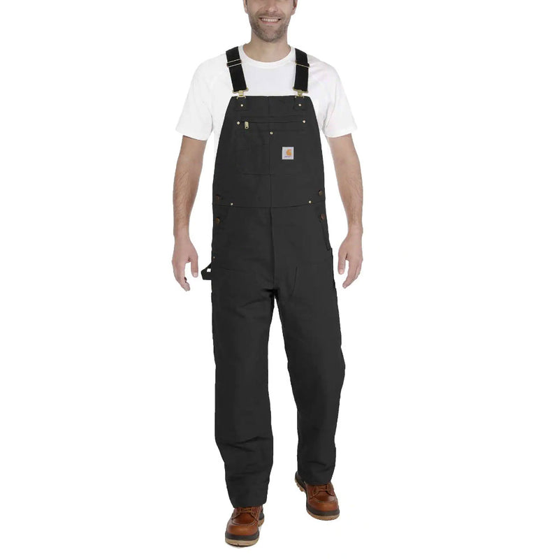 RELAXED FIT DUCK BIB OVERALLS (Dungarees) Black